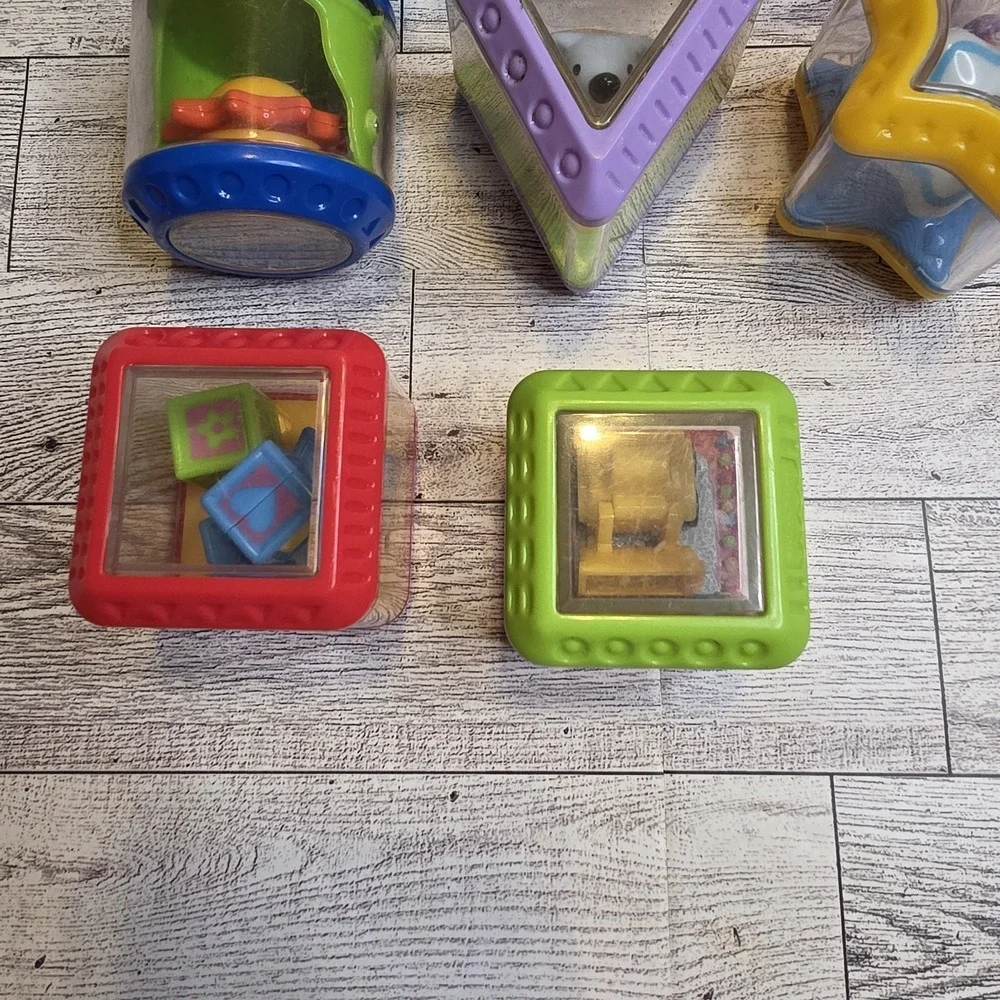 Fisher Price Peek A Boo Blocks Sensory Toys Lot Of 8